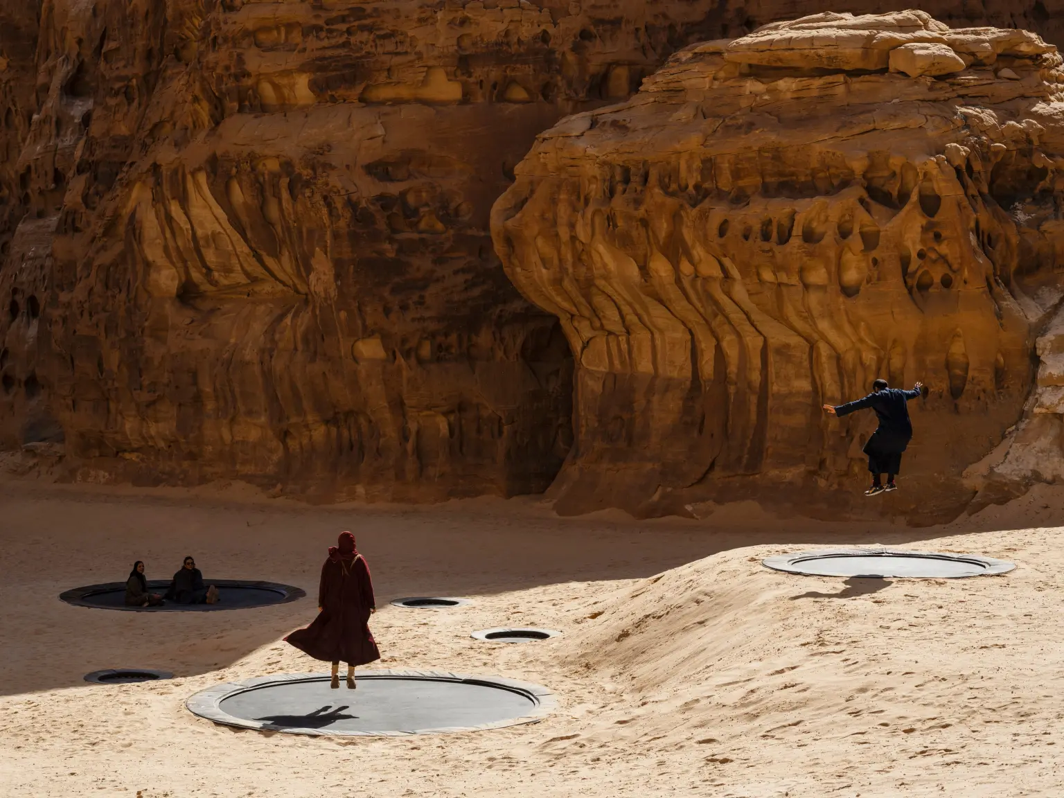 Desert art installation in AlUla Saudi Arabia