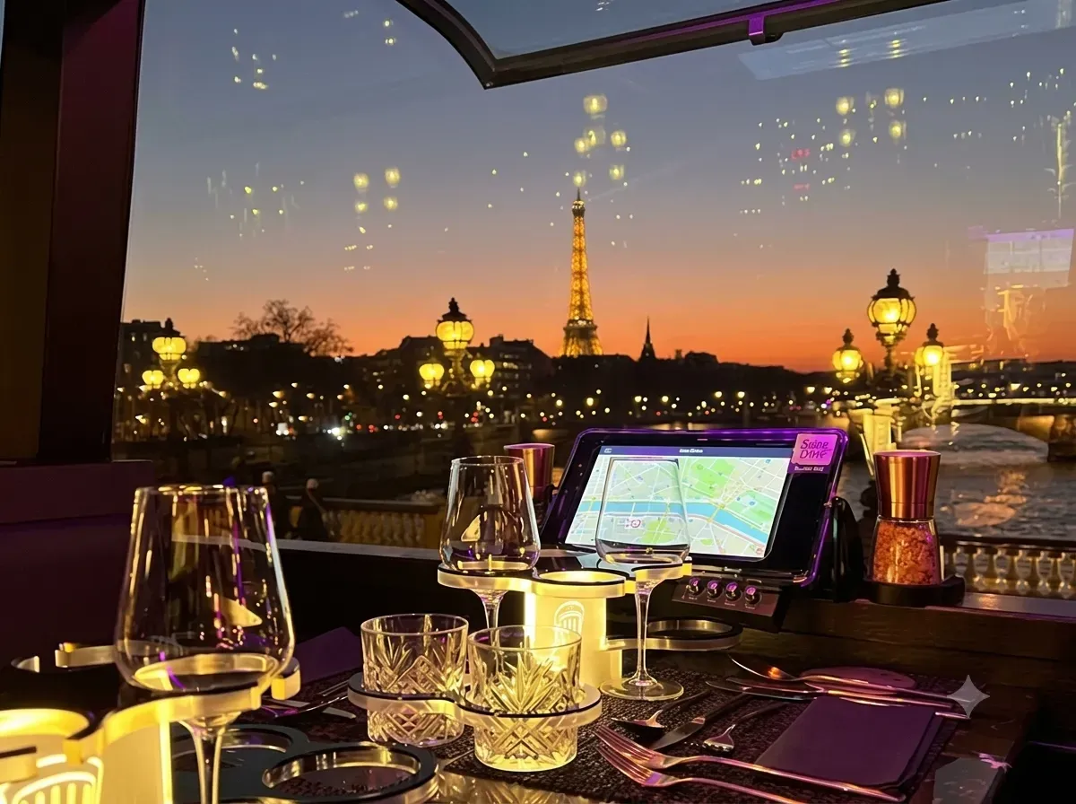 Dinner with eiffle tower view