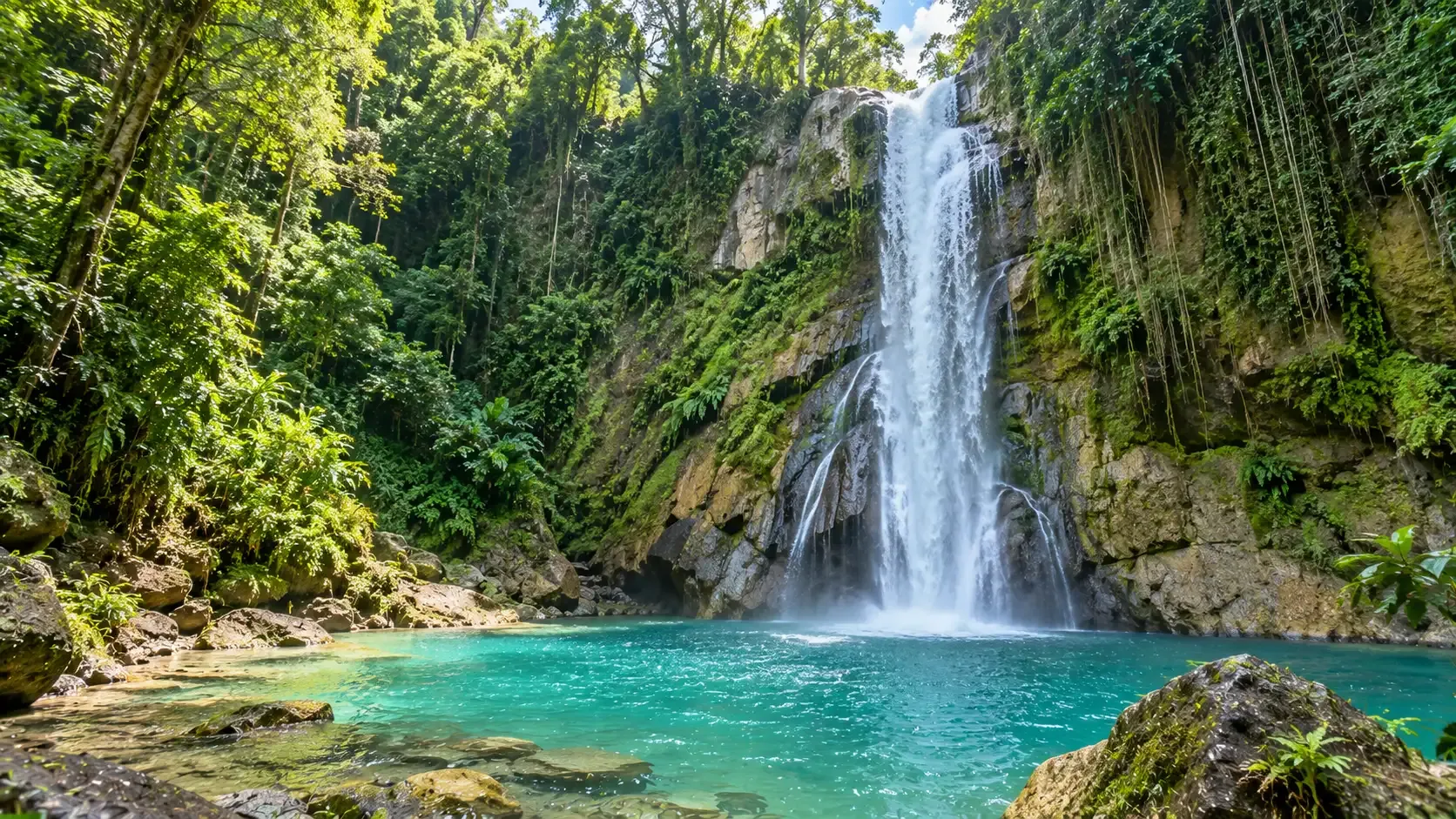 Inambakan Falls in Barili, South Cebu