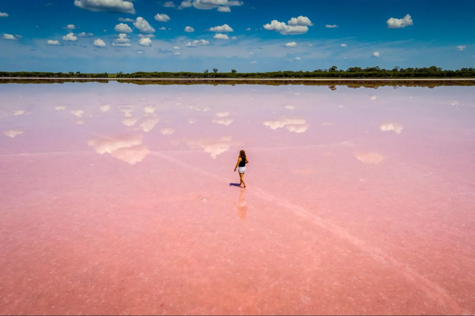 pink lake australia