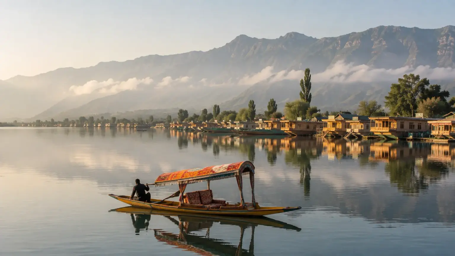 Shikara ride in Dal Lake, Kashmir