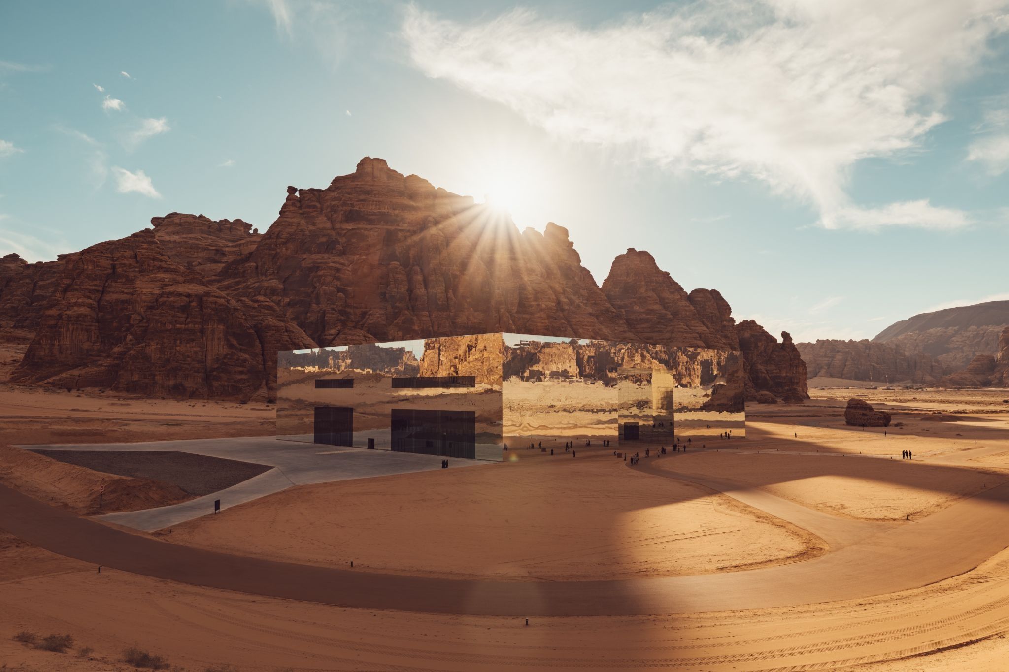 Maraya Concert Hall in AlUla mirrored desert building