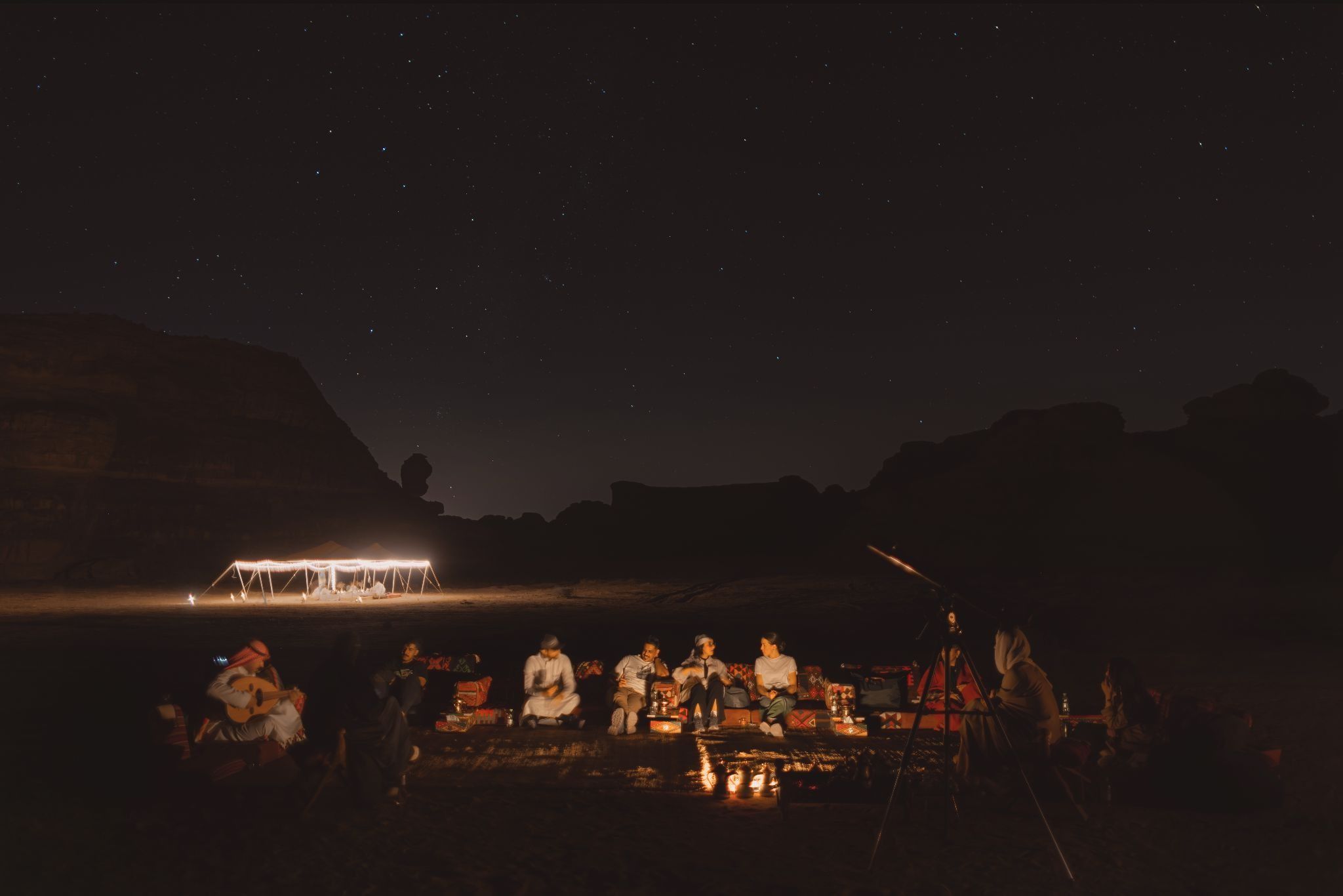 Desert camp stargazing experience in AlUla Saudi Arabia