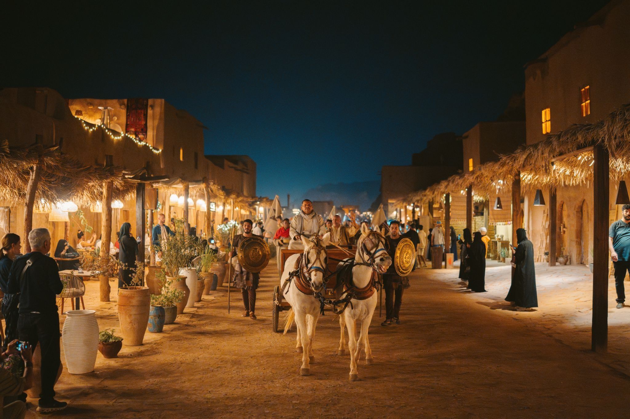 Ancient Kingdoms Festival street scene in AlUla