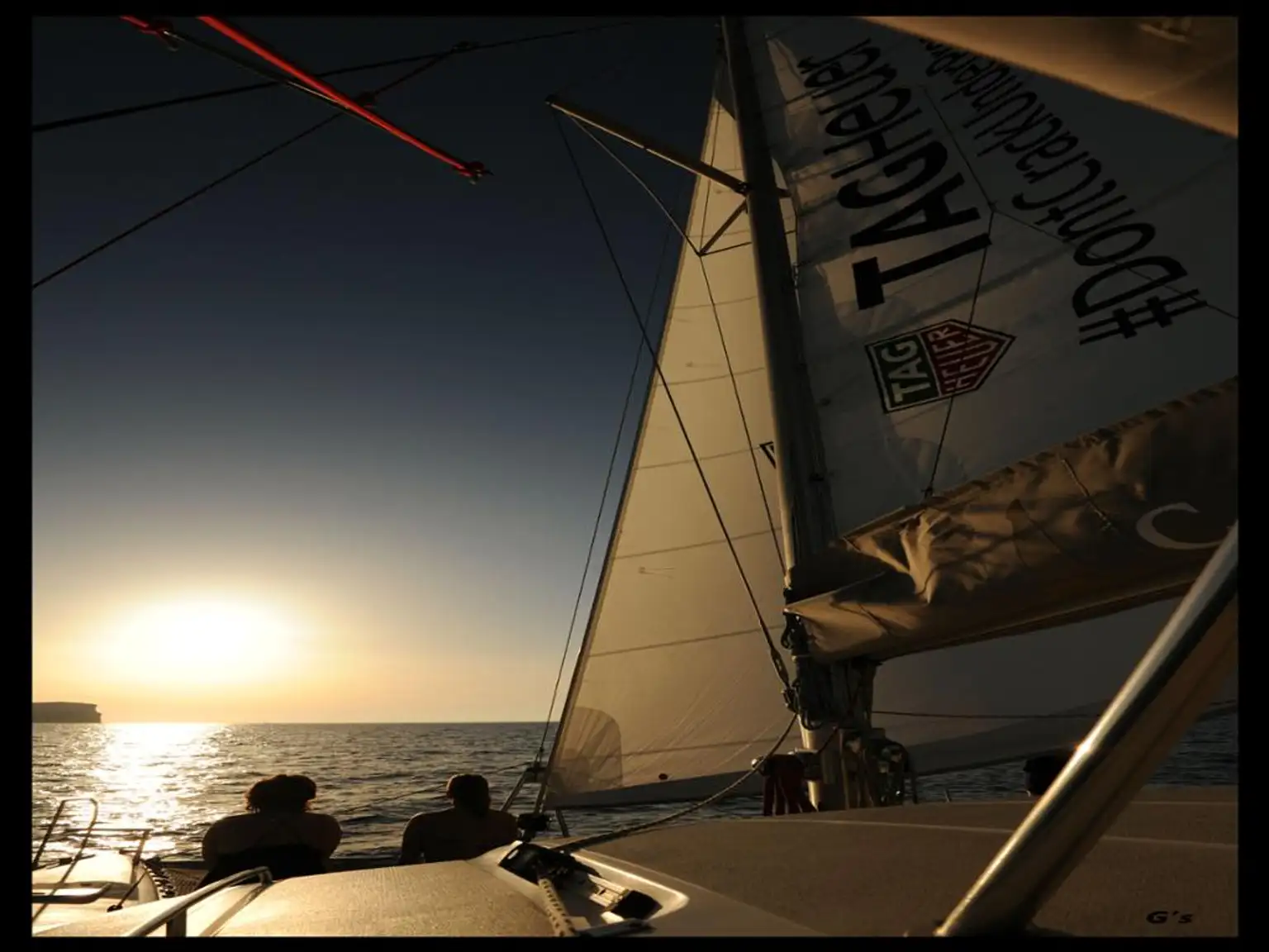 Caldera Blue  catamaran Sailing Tour with meal: Black Mountain and Hot Springs  - Small Group