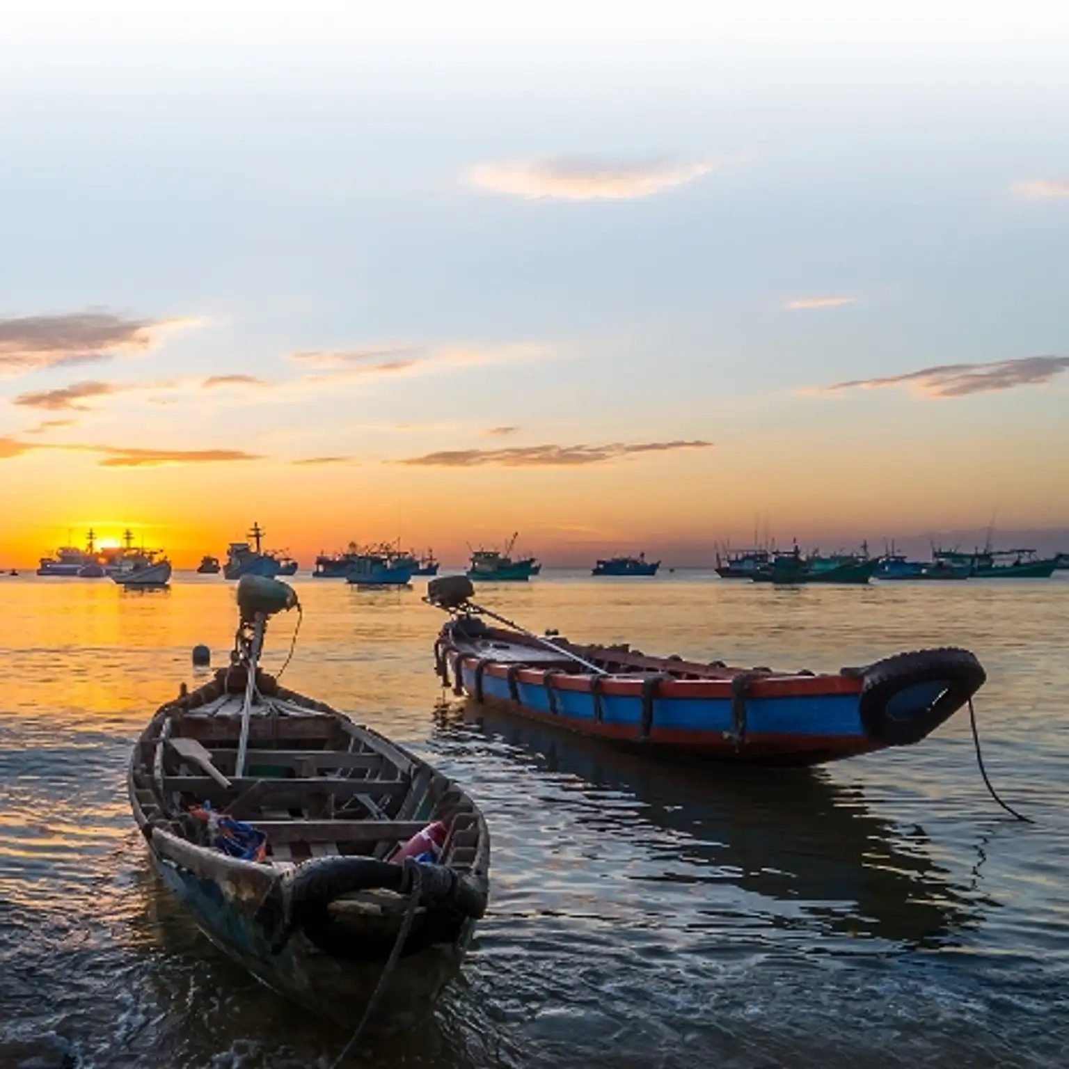 Sunset & Night Squid Fishing