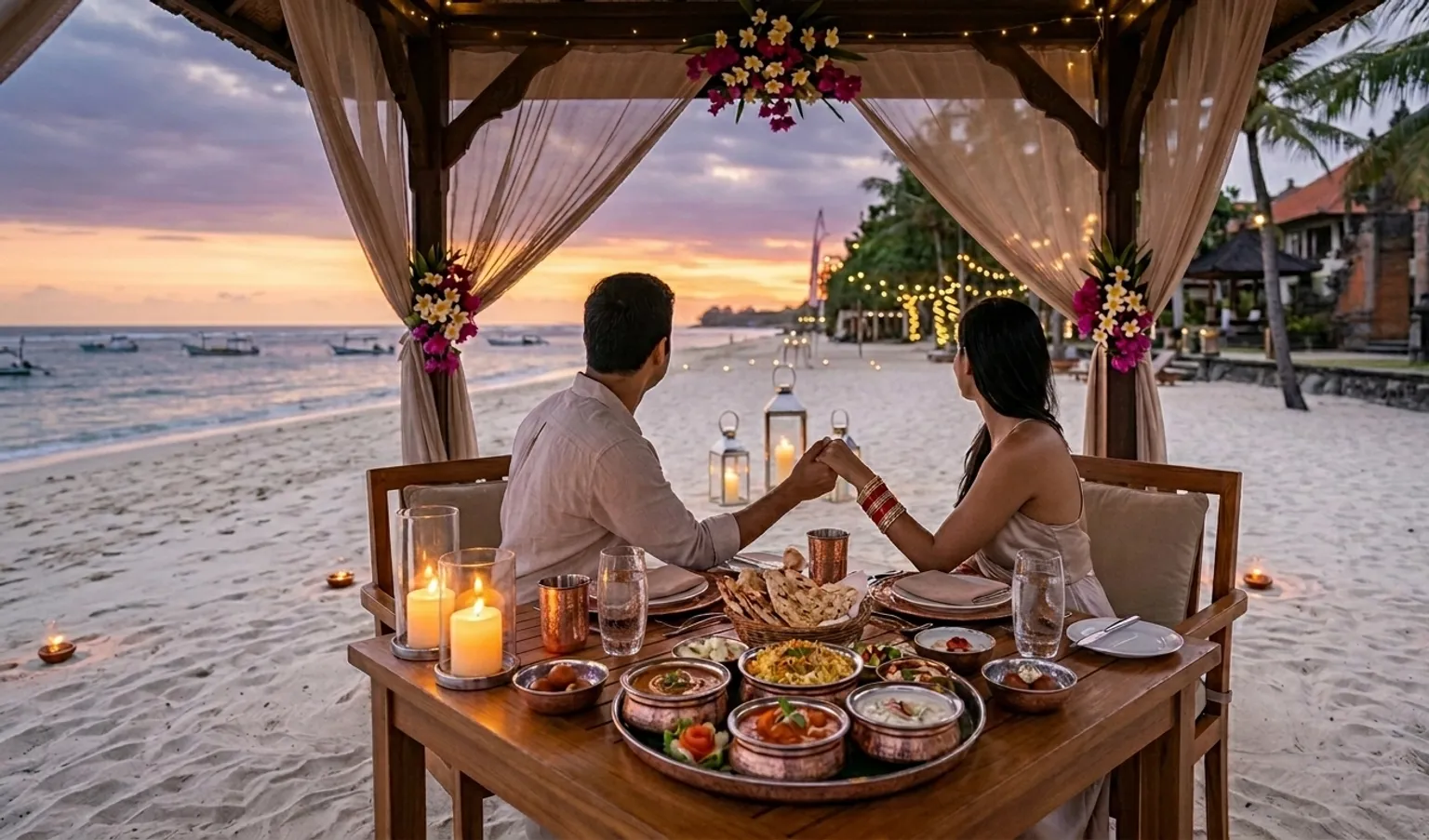 Candle Light Dinner at Jimbaran Beach
