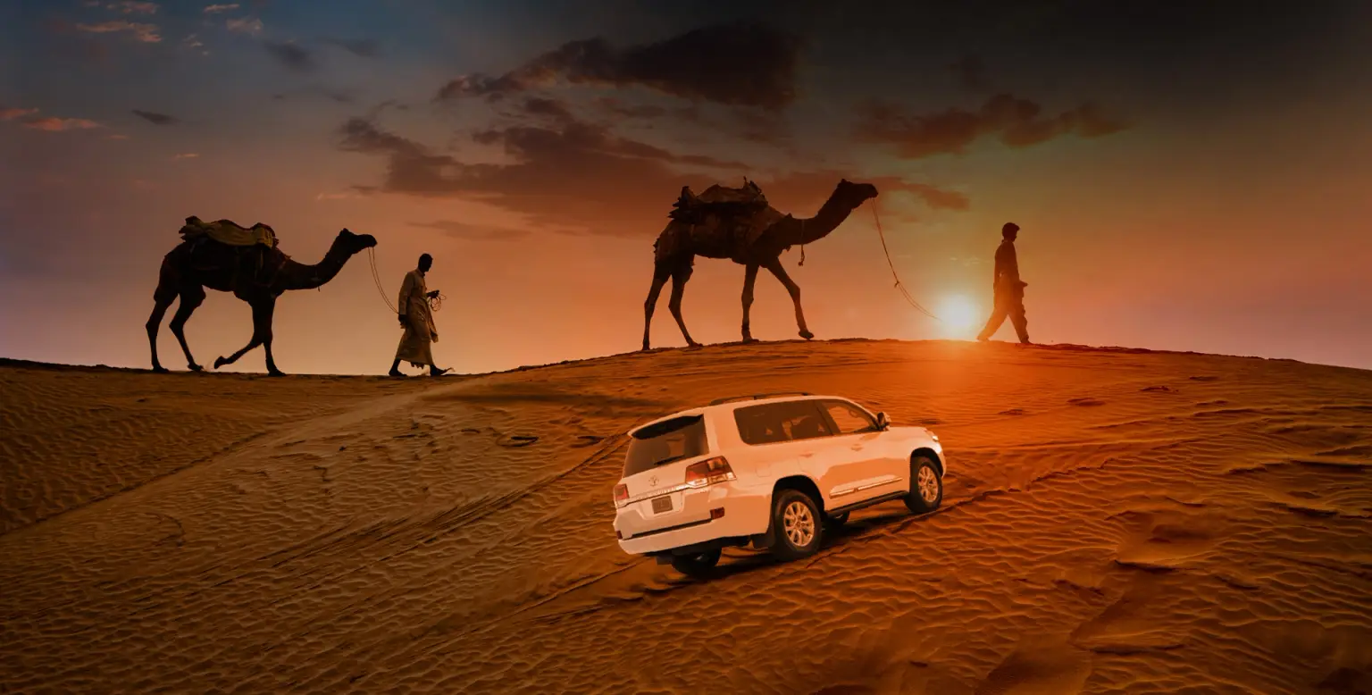 Evening Abu Dhabi Desert Safari with Return Shared Transfer