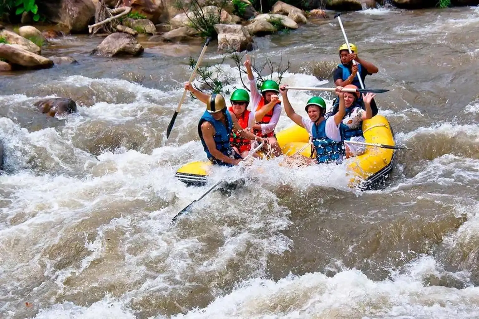 Rafting 5.5 km | Elephant Bathing 30 Min | ATV Ride 30 Min | Flying fox | Waterfall