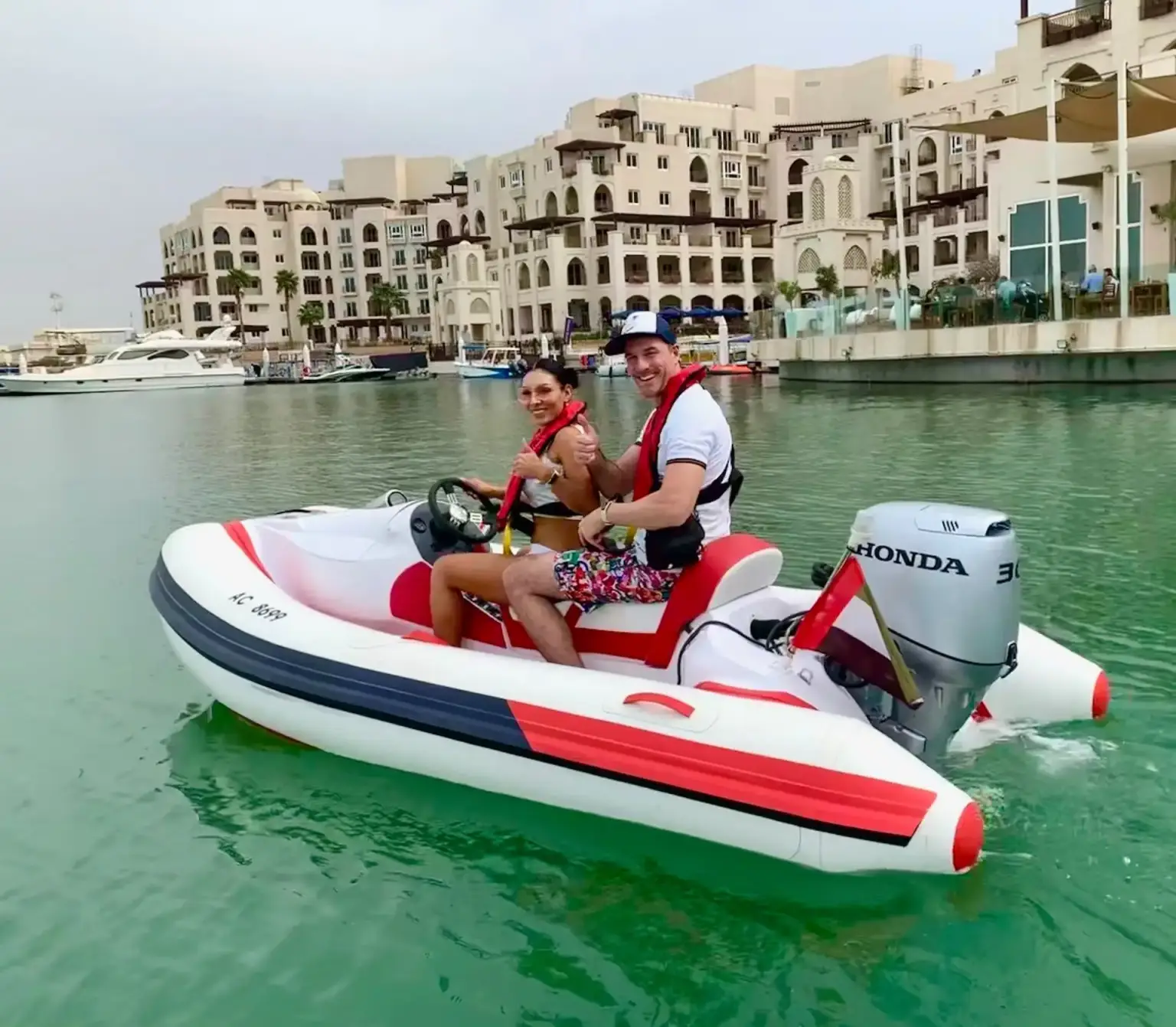 Yas Island Self-Driving Guided Speedboat Tour