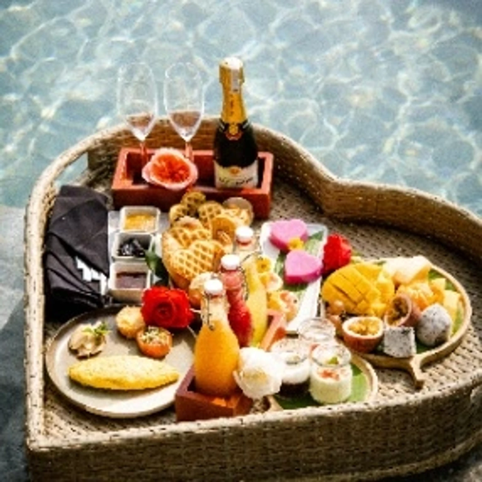 A vibrant display of holiday packages featuring picturesque Bali landscapes, tropical resorts, and cultural experiences.