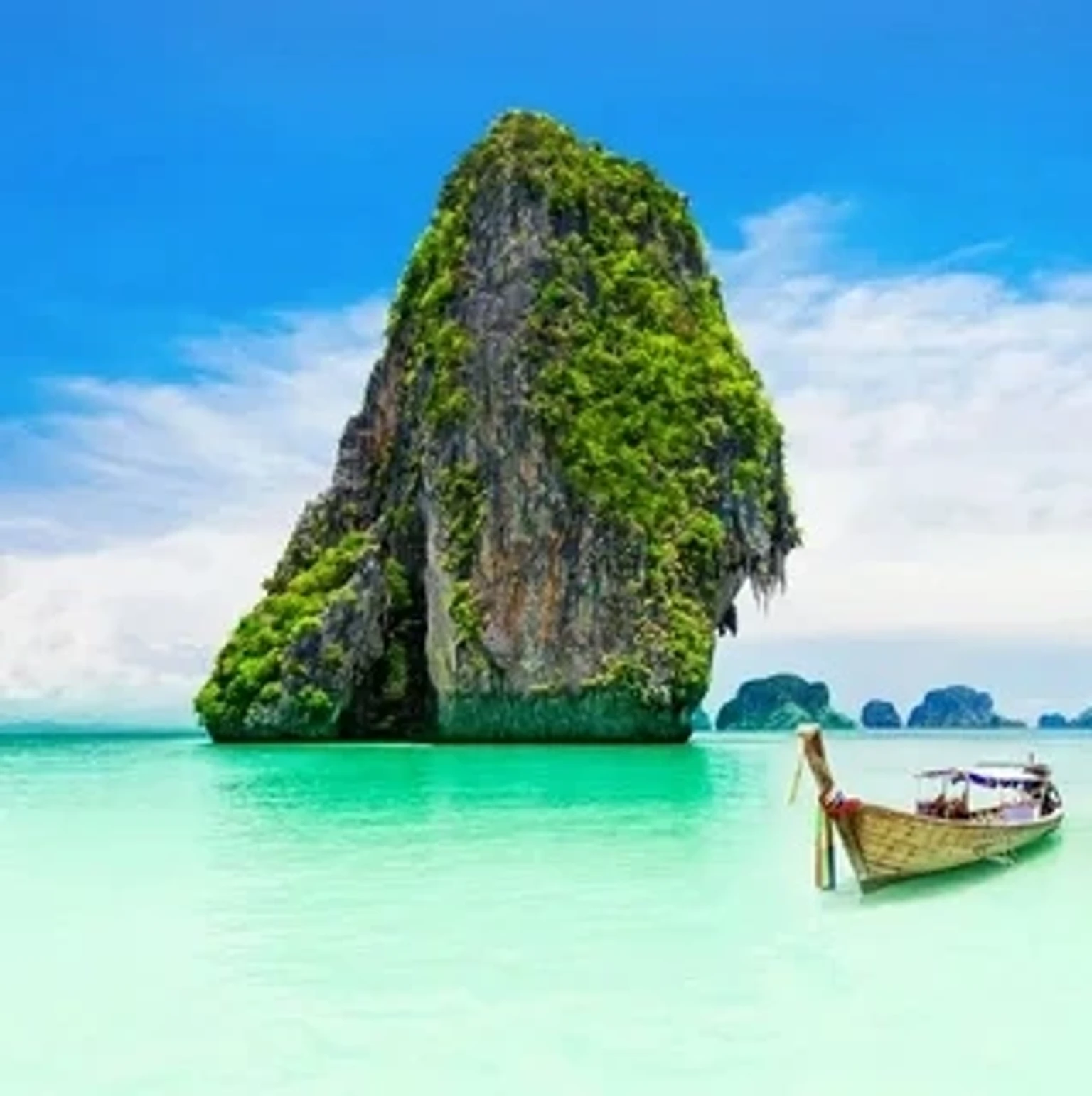 A vibrant display of tropical holiday packages featuring stunning destinations in Thailand.