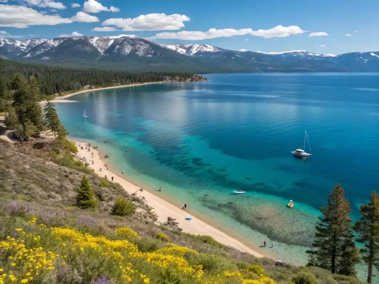 USA West Coast with Lake Tahoe